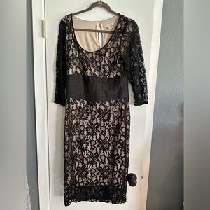 Women’s black dress lace details